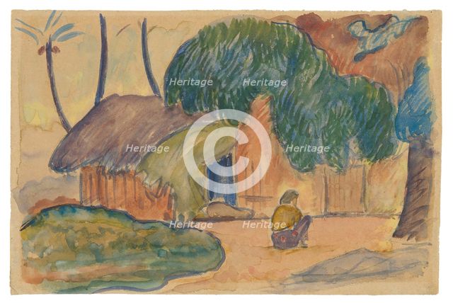 Tahitian Hut, 1891/93. Creator: Paul Gauguin.