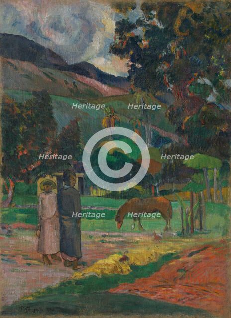 Tahitian Landscape, 1892. Creator: Paul Gauguin.