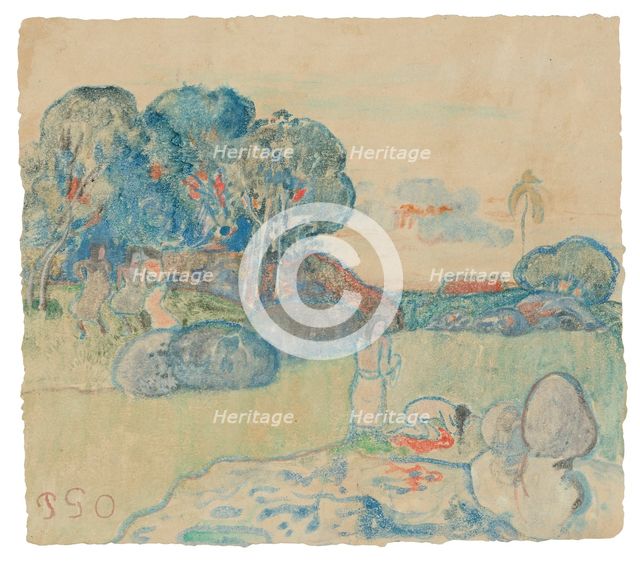 Tahitian Landscape, 1894. Creator: Paul Gauguin.