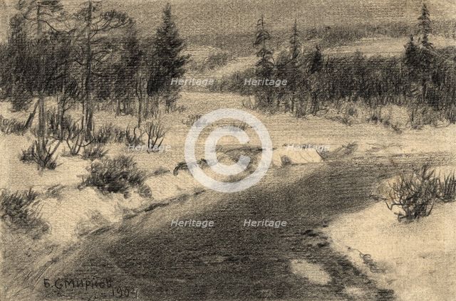 Taiga in the Krasnoyarsk Region, 1904. Creator: Boris Vasilievich Smirnov.