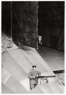 Tail gunner of a German army Zeppelin airship, World War I, 1914-1918 (1933)