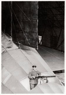 Tail gunner of a German army Zeppelin airship, World War I, 1914-1918 (1933)