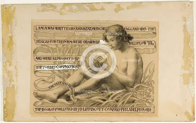 Tail-Piece - The History of the Book, c. 1888. Creator: Will H. Low.