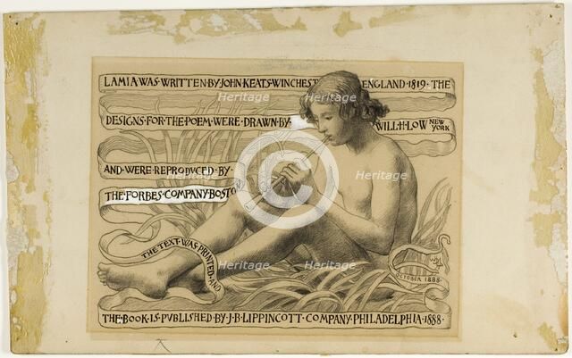 Tail-Piece - The History of the Book, c. 1888. Creator: Will H. Low.