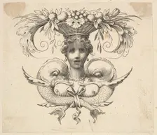 Tail-piece: Woman's Head (Cul-de-lampe: Buste de femme). Creator: Claude Mellan