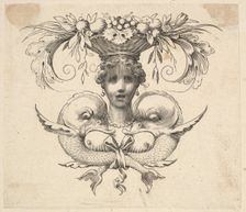 Tail-piece: Woman's Head (Cul-de-lampe: Buste de femme). Creator: Claude Mellan