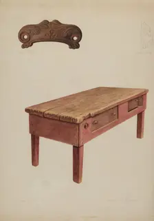 Tailor's Bench, c. 1938. Creator: Manuel G. Runyan