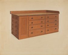 Tailor's Table, 1937. Creator: Winslow Rich