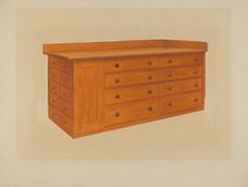 Tailoress Table, 1938. Creator: John W Kelleher