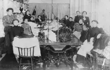 Tailoring workshop, East End of London, c1900. Creator: Unknown