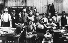 Tailoring workshop in Manchester, c1910. Creator: Unknown