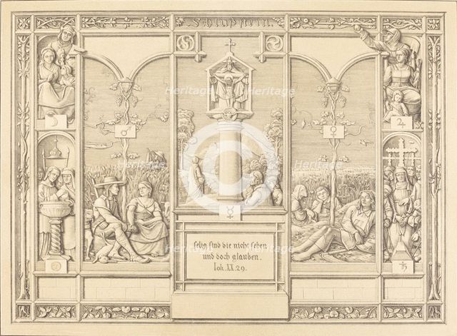 Tailpiece: Selig sind die nicht sehen und doch glauben (Blessed are those who do not, 1823. Creator: Ferdinand Olivier.