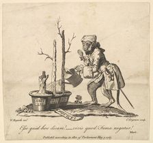 Tailpiece to the Catalogue of Pictures Exhibited in Spring Garden, May 7, 1761. Creator: Charles Grignion