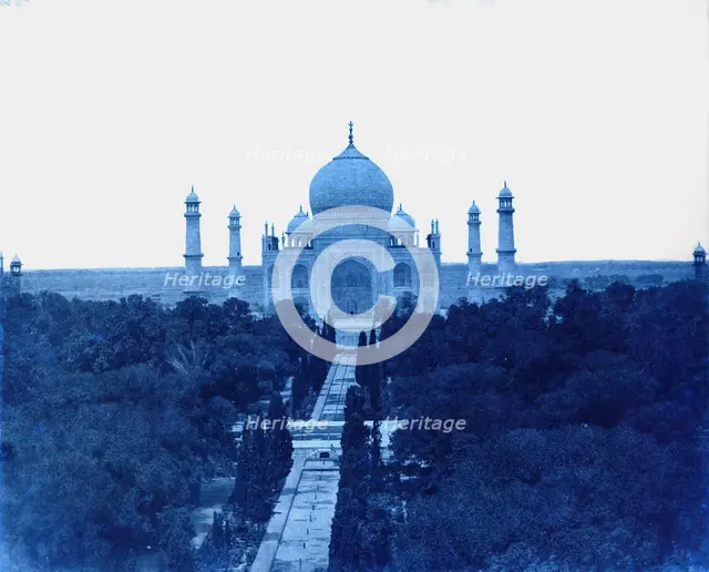 Taj Mahal and Gardens, ca. 1855. Creator: John Murray.