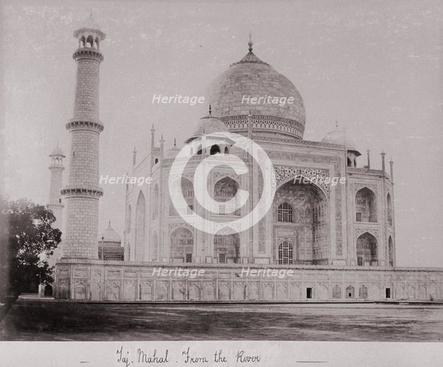 Taj Mahal-from the River, Late 1860s. Creator: Samuel Bourne.