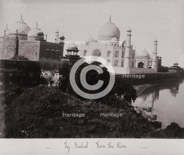Taj Mahal-from the River, Late 1860s. Creator: Samuel Bourne.