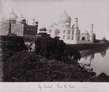 Taj Mahal-from the River, Late 1860s. Creator: Samuel Bourne