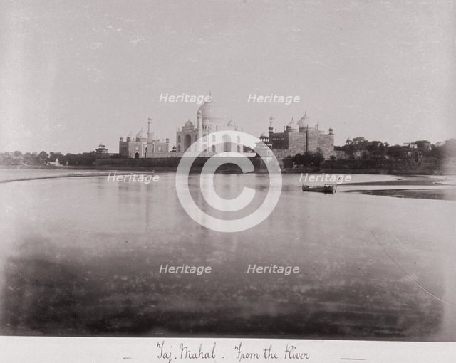 Taj Mahal-from the River, Late 1860s. Creator: Samuel Bourne.