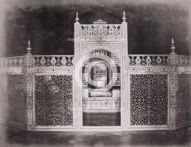 Taj Mahal, Screen round Tomb, Late 1860s. Creator: Samuel Bourne.