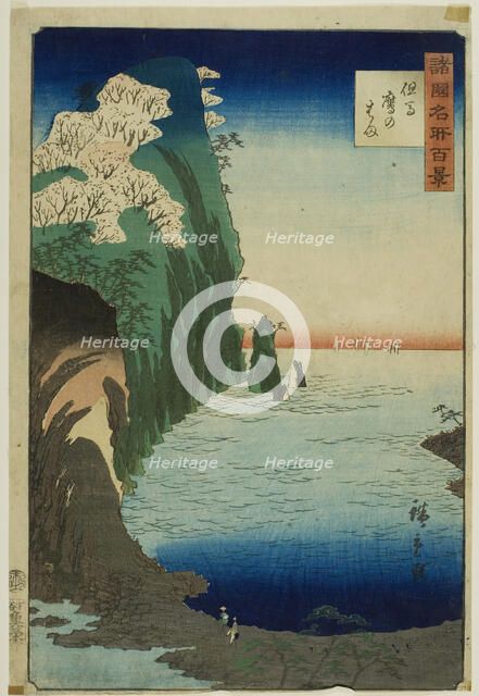 Taka Beach, Tajima Province (Tajima Taka no hama) from the series "One Hundred Famous..., 1859. Creator: Utagawa Hiroshige II.