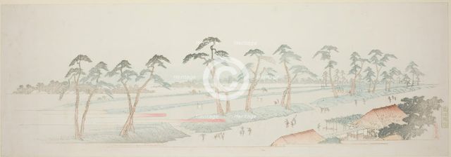 Takada Riding Grounds (Takada baba), from the series "Thirteen Views of the Environs..., c.1837/44. Creator: Ando Hiroshige.