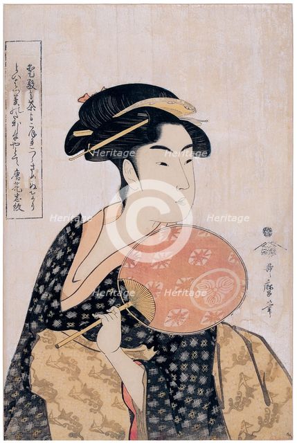 Takashima Ohisa (Ohisa of the Takashima tea-shop), c. 1793. Artist: Utamaro, Kitagawa (1753-1806)