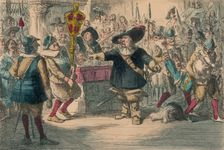 Take away that Bauble: Cromwell dissolving the long Parliament, 1850. Artist: John Leech