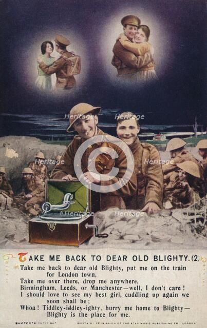 'Take Me Back To Dear Old Blighty (2)', c1916.  Artist: Unknown.