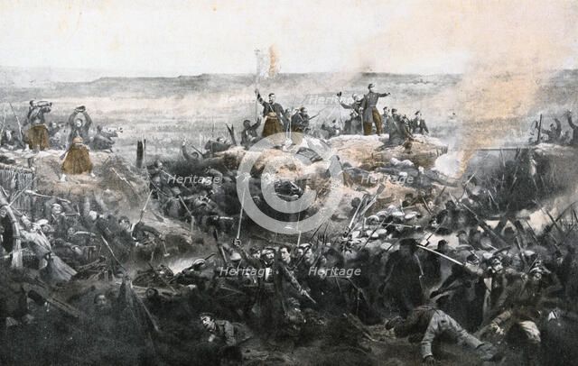 Taking of Malakoff by the french army, 1855. Artist: Unknown