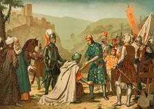 Taking of Loja by King Ferdinand the Catholic, (1452-1516), in 1486, Granada War, (1482-1492), 1890. Creator: Unknown