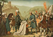 Taking of Loja by King Ferdinand the Catholic, (1452-1516), in 1486, Granada War, (1482-1492), 1890. Creator: Unknown