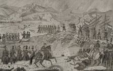 Taking of the bridge of Luchana, 3rd Siege of Bilbao, (1836), First Carlist War (1833-1840), 1845. Creator: Carlos Mugica y Perez