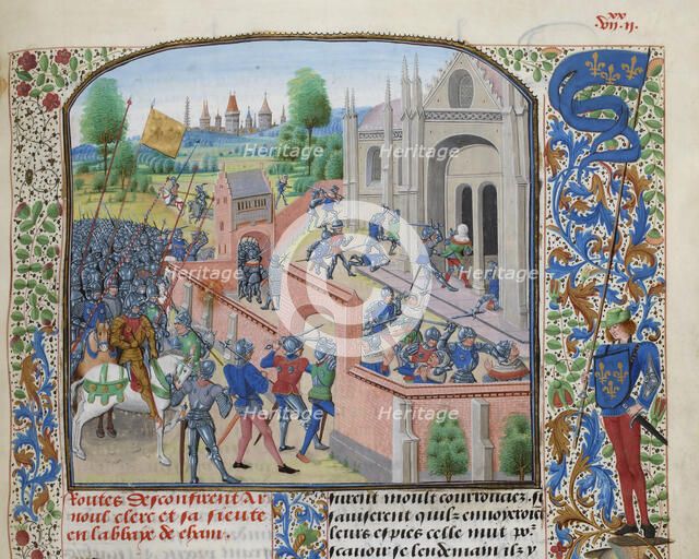 Taking of the Ename Abbey, 1381, ca 1470-1475. Creator: Liédet, Loyset (1420-1479).
