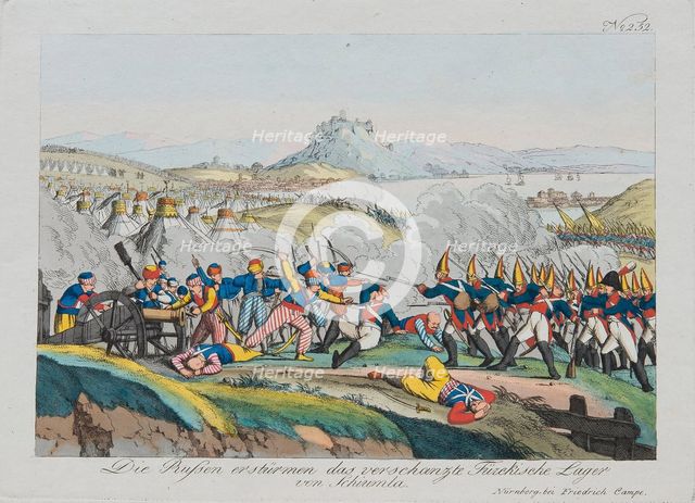 Taking of the Shumen Fortress in 1828, c. 1830. Artist: Campe, August Friedrich Andreas (1777-1846)