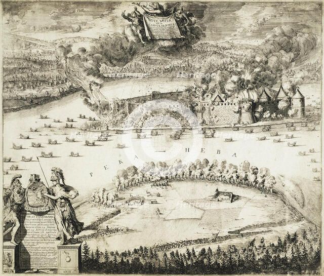 Taking of the Swedish Nöteburg Fortress by Russian Troops on October 11, 1702, 1703. Artist: Schoonebeek (Schoonebeck), Adriaan (1661-1705)