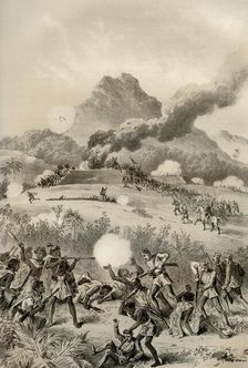 Taking a Maori redoubt, Maori Wars, 1845-1873 (1879). Artist: McFarlane and Erskine