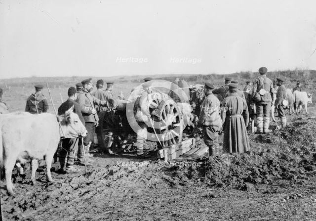 Taking Big Bulgar Guns to Tchataldja #2, between c1910 and c1915. Creator: Bain News Service.