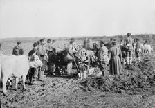 Taking Big Bulgar Guns to Tchataldja #2, between c1910 and c1915. Creator: Bain News Service