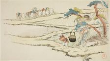 Taking Food to Rice Planters, Japan, late 18th/early 19th century. Creator: Kubo Shunman