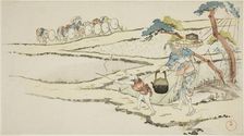 Taking Food to Rice Planters, Japan, late 18th/early 19th century. Creator: Kubo Shunman