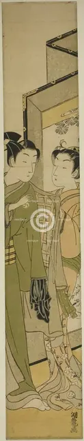 Taking Leave, c. 1770. Creator: Isoda Koryusai.