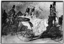 Taking the Air 19th century, (1930). Artist: Constantin Guys