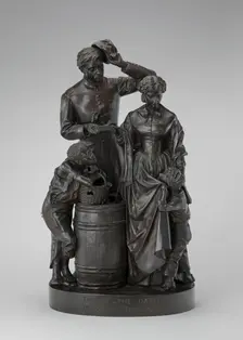 Taking the Oath and Drawing Rations, model 1865, cast 1866. Creator: John Rogers