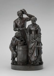 Taking the Oath and Drawing Rations, model 1865, cast 1866. Creator: John Rogers