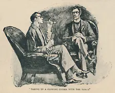 Taking Up A Glowing Cinder With The Tongs 1892. Artist: Sidney E Paget