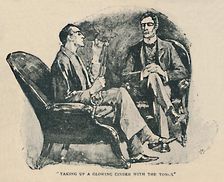 Taking Up A Glowing Cinder With The Tongs 1892. Artist: Sidney E Paget