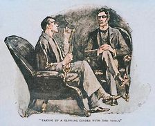 Taking Up A Glowing Cinder With The Tongs 1892. Creator: Sidney E Paget