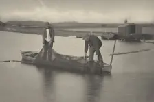 Taking Up the Eel-Net, 1886. Creators: Dr Peter Henry Emerson, Thomas Frederick Goodall