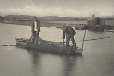 Taking Up the Eel-Net, 1886. Creators: Dr Peter Henry Emerson, Thomas Frederick Goodall