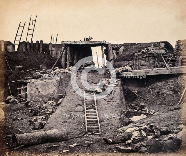 Taku, China: the North Fort: Chinese corpses on the day of the fort's capture by the English...1860. Creator: Felice Beato.